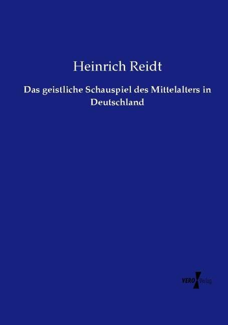 Produktbild: Das geistliche Schauspiel des Mittelalters in Deutschland
