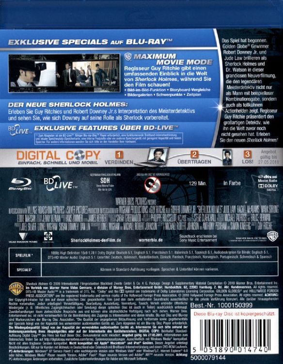 Produktbild: Sherlock Holmes (inkl. Digital Copy)