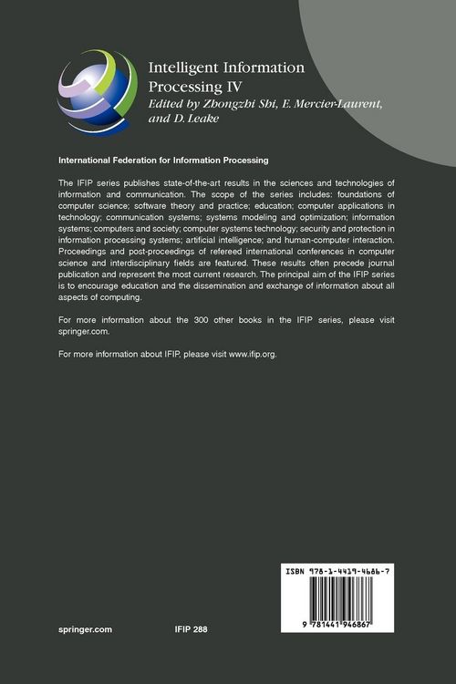 Produktbild: Intelligent Information Processing IV