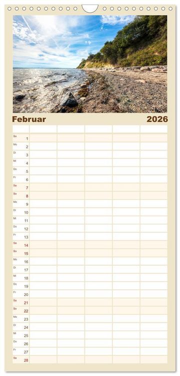 Produktbild: Familienplaner 2026 - Faszination Schlei mit 5 Spalten (Wandkalender, 21 x 45 cm) CALVENDO