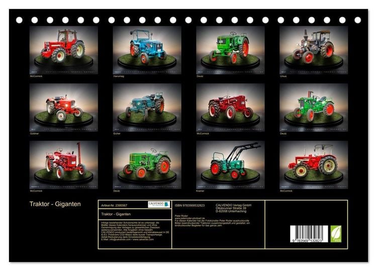 Produktbild: Traktor - Giganten (Tischkalender 2027 DIN A5 quer), CALVENDO Monatskalender