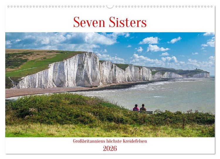 Produktbild: Seven Sisters - Gro&szlig;britanniens h&ouml;chste Kreidefelsen (Wandkalender 2026 DIN A2 quer), CALVENDO Monatskalender