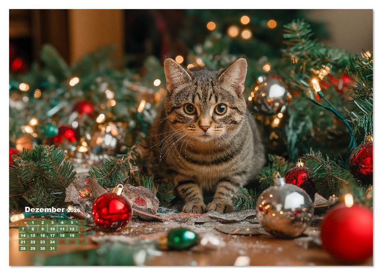 Produktbild: Momente eines Katzenbesitzers - Chaos der Samtpfoten (Wandkalender 2026 DIN A2 quer), CALVENDO Monatskalender