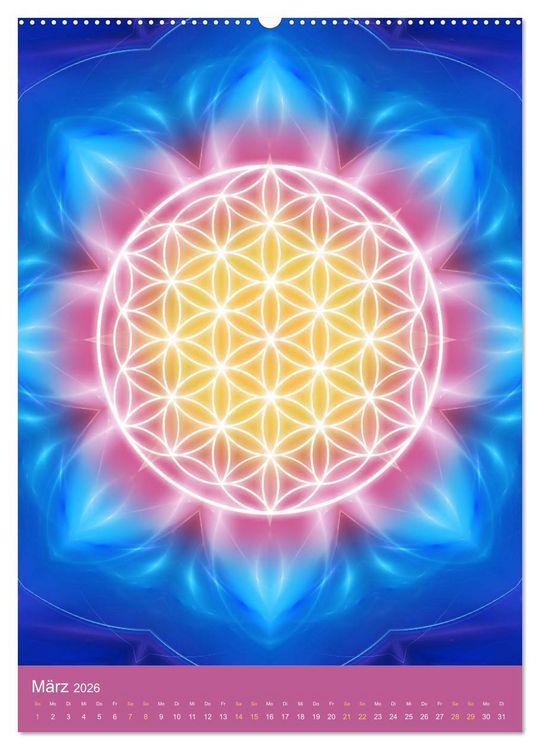 Produktbild: Blume des Lebens - Harmonie durch Symbolkraft (Wandkalender 2026 DIN A2 hoch), CALVENDO Monatskalender