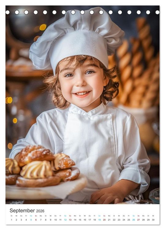 Produktbild: Backen mit Kids (Tischkalender 2026 DIN A5 hoch), CALVENDO Monatskalender