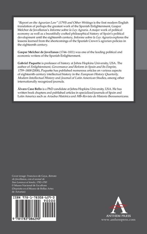 Produktbild: 'Report on the Agrarian Law' (1795) and Other Writings