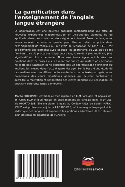 Produktbild: La gamification dans l'enseignement de l'anglais langue &eacute;trang&egrave;re