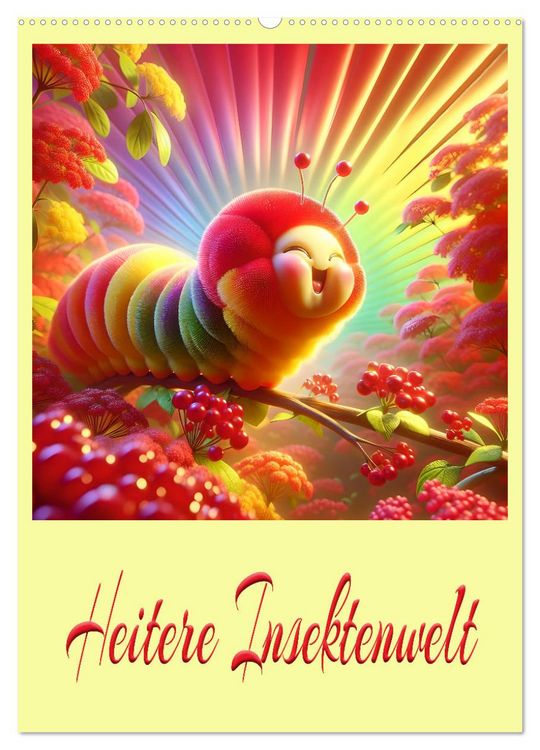 Produktbild: Heitere Insektenwelt (Wandkalender 2026 DIN A2 hoch), CALVENDO Monatskalender