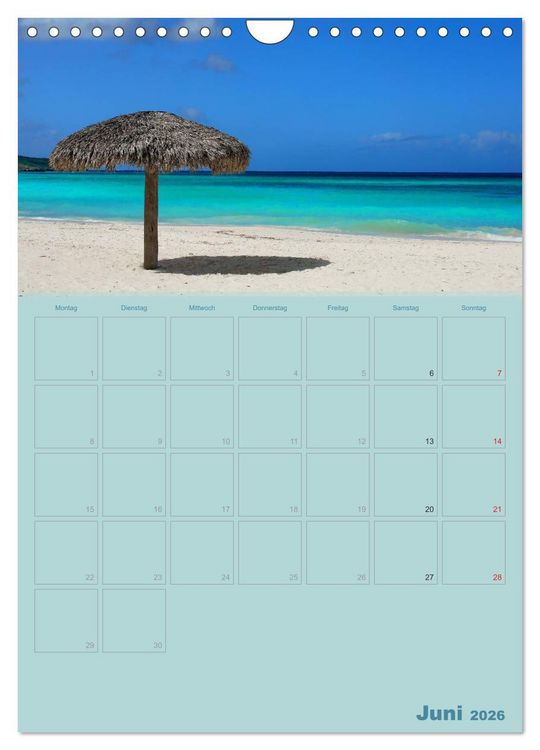Produktbild: Karibik - Sonne, Strand und Palmen (Wandkalender 2026 DIN A4 hoch), CALVENDO Monatskalender