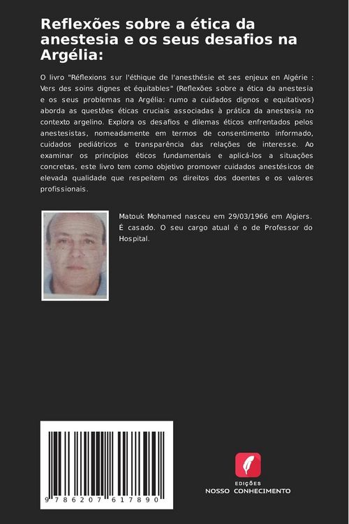Produktbild: Reflex&otilde;es sobre a &eacute;tica da anestesia e os seus desafios na Arg&eacute;lia: