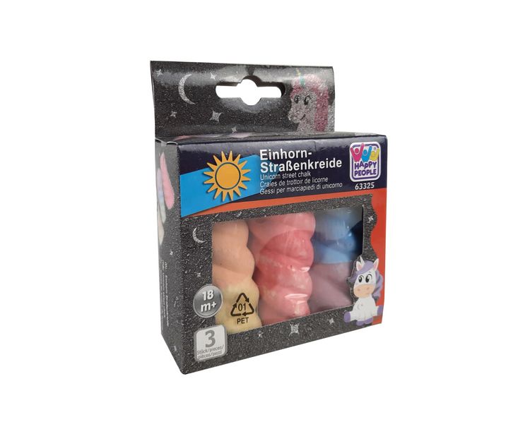 Produktbild: Stra&szlig;enkreide Einhorn, 3 St&uuml;ck