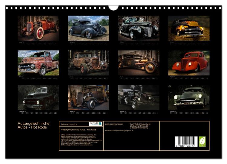 Produktbild: Au&szlig;ergew&ouml;hnliche Autos - Hot Rods (Wandkalender 2027 DIN A3 quer), CALVENDO Monatskalender