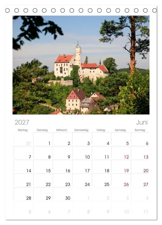 Produktbild: Tischplaner 2027 - Burgen in Deutschland (A5 Tischkalender zum Aufstellen) CALVENDO