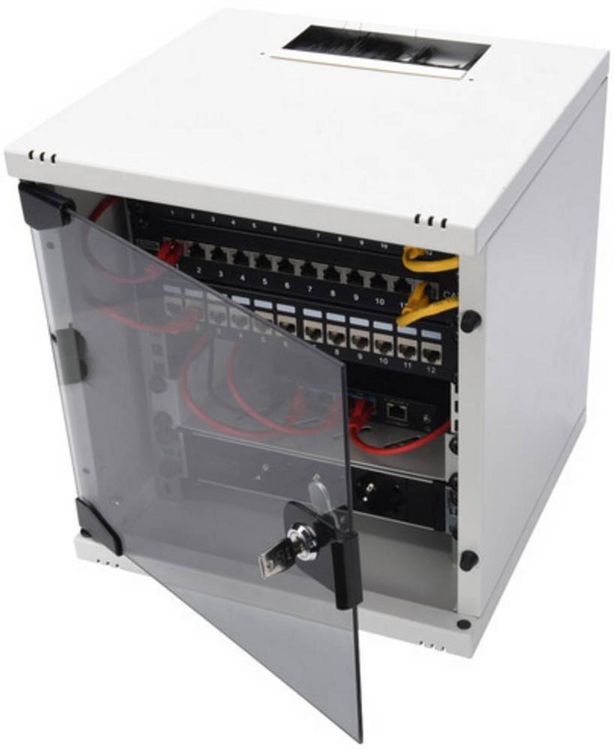 Produktbild: Digitus DN-10-05U-1 10 Zoll Wandgeh&auml;use 6 HE Lichtgrau (RAL 7035)
