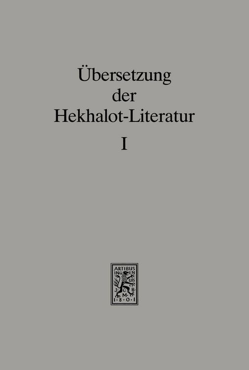 Produktbild: &Uuml;bersetzung der Hekhalot-Literatur