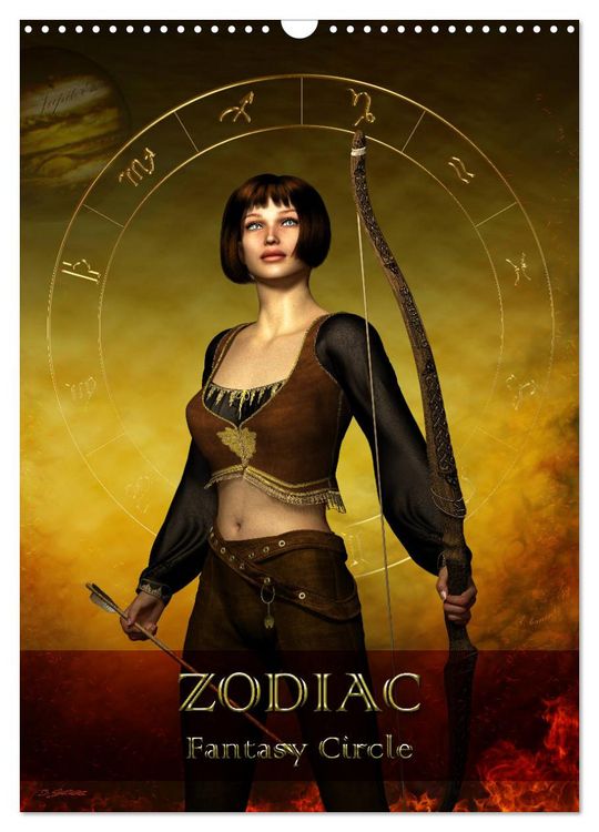Produktbild: Zodiac Fantasy Circle (Wall Calendar 2026 DIN A3 portrait), CALVENDO 12 Month Wall Calendar