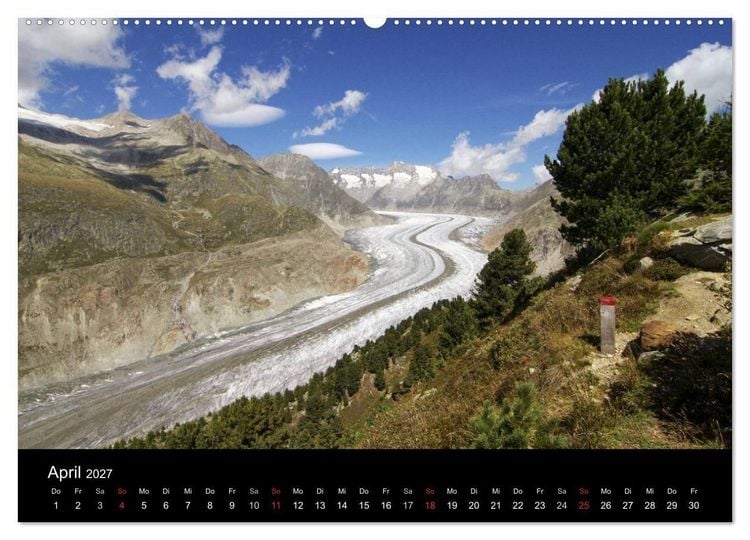 Produktbild: Faszinierende Gletscherwelt - entlang des Gro&szlig;en Aletsch (Wandkalender 2027 DIN A2 quer), CALVENDO Monatskalender