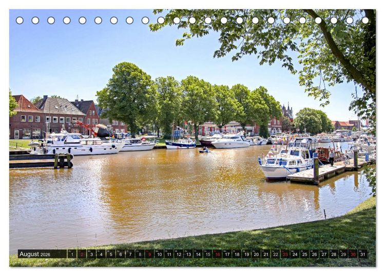 Produktbild: EMDEN Seehafenstadt mit Flair (Tischkalender 2026 DIN A5 quer), CALVENDO Monatskalender