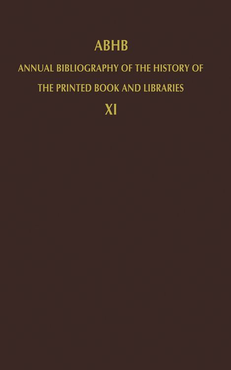 Produktbild: ABHB Annual Bibliography of the History of the Printed Book and Libraries