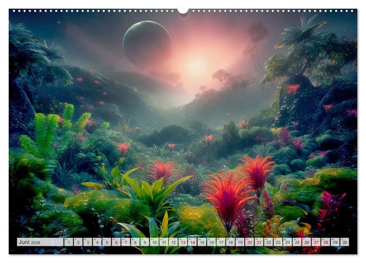 Produktbild: Extraterrestrisch - Auf fremden Planeten (hochwertiger Premium Wandkalender 2026 DIN A2 quer), Kunstdruck in Hochglanz