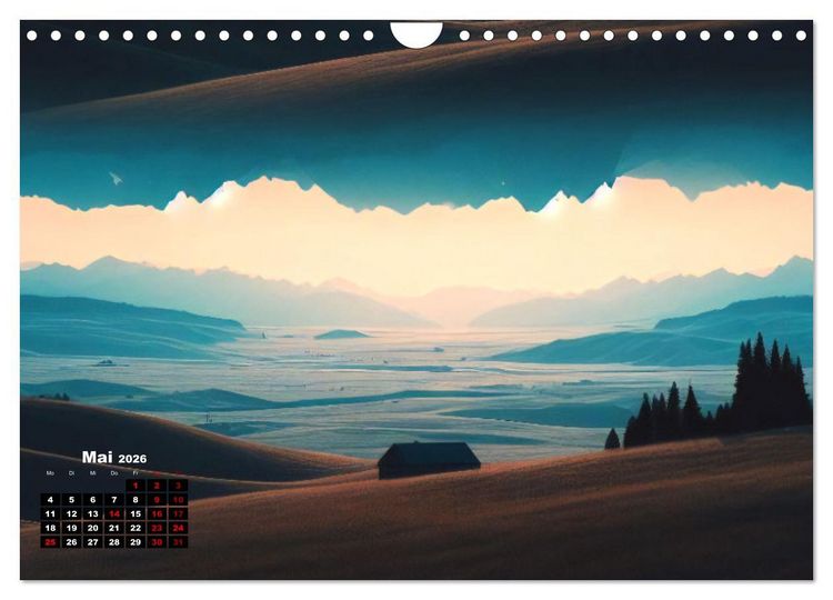 Produktbild: Pr&auml;rie Welten - Ein Kalender, der die Seele der Pr&auml;rie einf&auml;ngt. (Wandkalender 2026 DIN A4 quer), CALVENDO Monatskalender