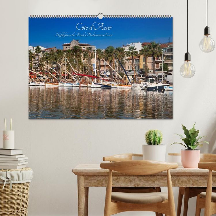 Produktbild: C&ocirc;te d'Azur Highlights on the French Mediterranean Coast (Wall Calendar 2027 DIN A2 landscape), CALVENDO 12 Month Wall Calendar