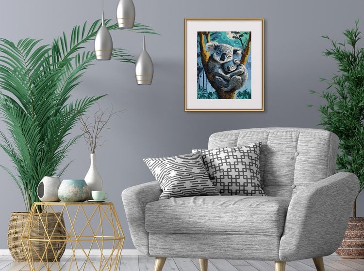 Schipper 609240907 - Malen nach Zahlen, Koala mit Baby, 24x30cm