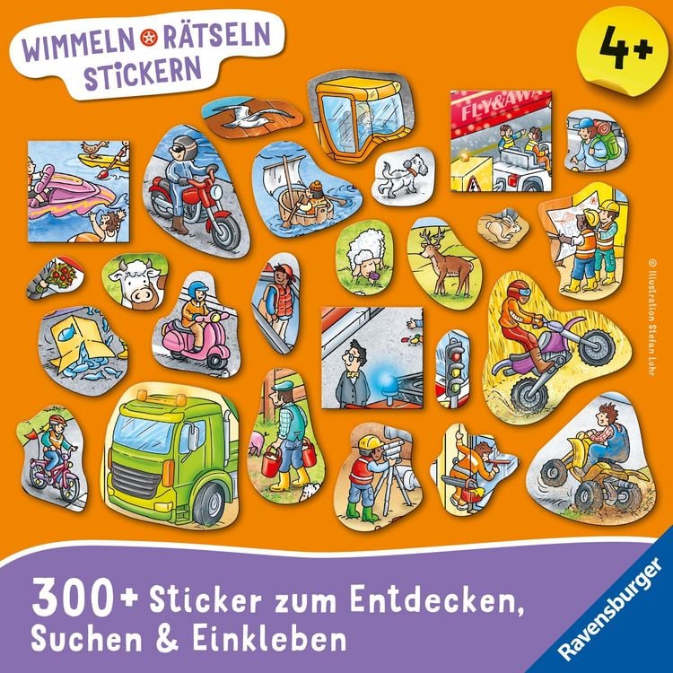 Produktbild: Wimmeln, R&auml;tseln, Stickern: Fahrzeuge