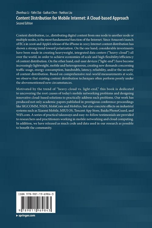 Produktbild: Content Distribution for Mobile Internet: A Cloud-based Approach
