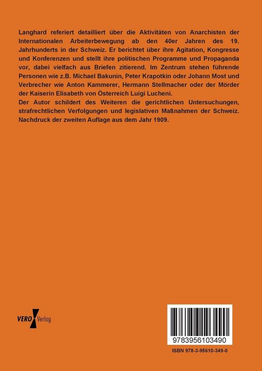 Produktbild: Die anarchistische Bewegung in der Schweiz