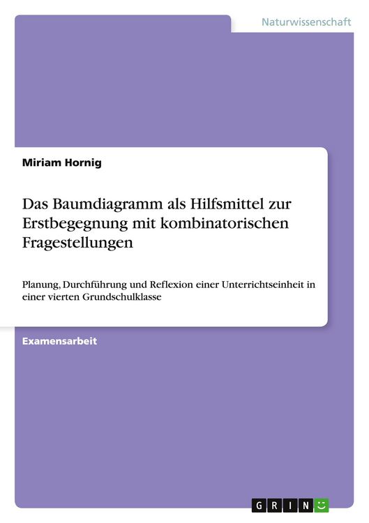 Produktbild: Das Baumdiagramm als Hilfsmittel zur Erstbegegnung mit kombinatorischen Fragestellungen