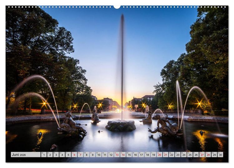 Produktbild: M&uuml;nchen - Lichter der Gro&szlig;stadt (hochwertiger Premium Wandkalender 2026 DIN A2 quer), Kunstdruck in Hochglanz
