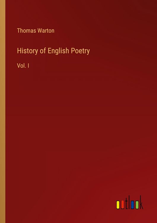 Produktbild: History of English Poetry