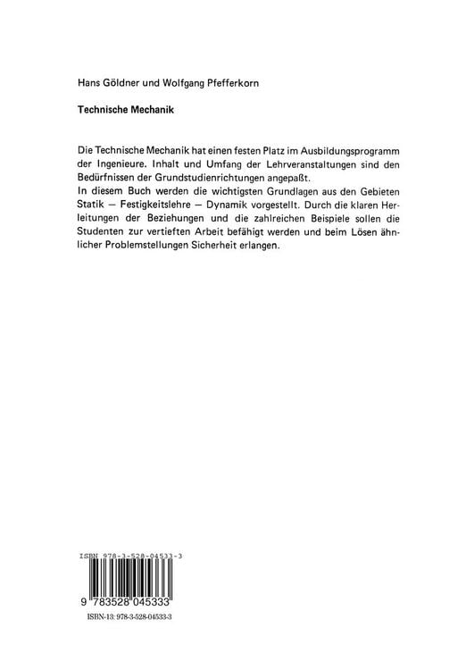 Produktbild: Technische Mechanik