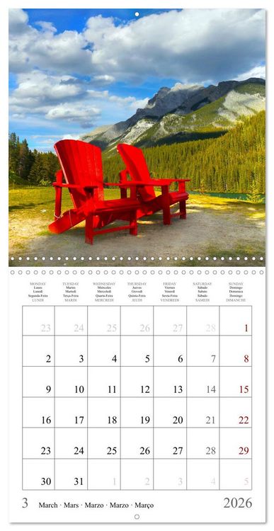 Produktbild: Canada, National Parks Road Trip (Wall Calendar 2026 12 &times; 12 Inch) CALVENDO 12 Month Wall Calendar