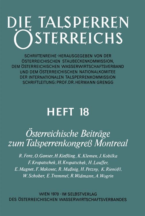 Produktbild: &Ouml;sterreichische Beitr&auml;ge zum Talsperrenkongre&szlig; Montreal