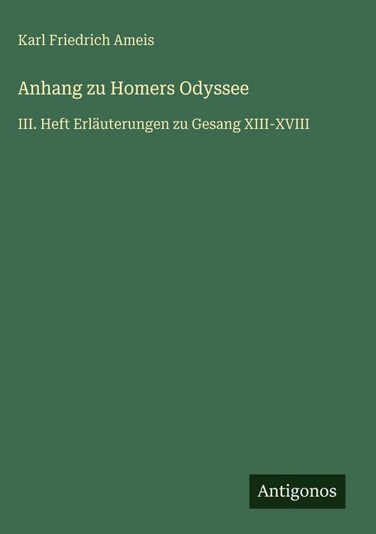 Produktbild: Anhang zu Homers Odyssee