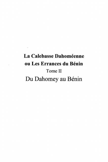 Produktbild: La Calebasse Dahomeenne Ou Leserrances Du Benin