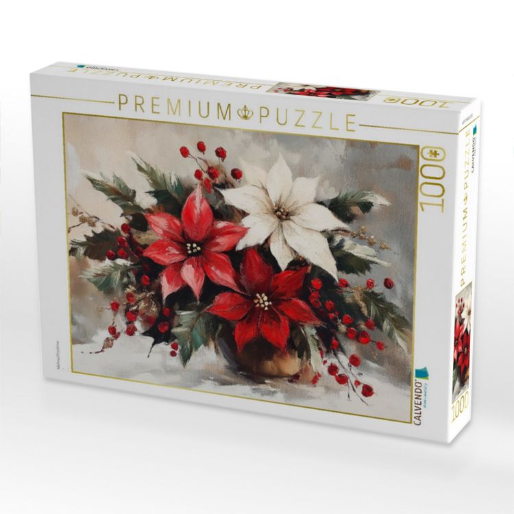 Produktbild: CALVENDO Puzzle Weihnachtssterne | 1000 Teile Lege-Gr&ouml;&szlig;e 64x48cm Foto-Puzzle f&uuml;r gl&uuml;ckliche Stunden