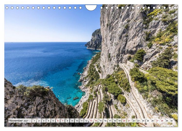 Produktbild: Amalfik&uuml;ste und Capri - Sehnsuchtsorte (Wandkalender 2027 DIN A4 quer), CALVENDO Monatskalender