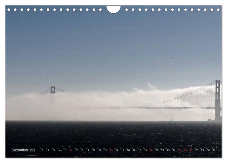 Produktbild: San Francisco Westk&uuml;ste USA (Wandkalender 2026 DIN A4 quer), CALVENDO Monatskalender