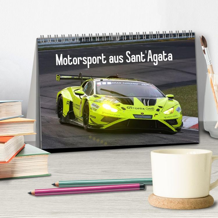 Produktbild: Motorsport aus Sant&rsquo;Agata (Tischkalender 2026 DIN A5 quer), CALVENDO Monatskalender