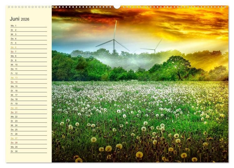Produktbild: Friesland, verzauberte Landschaft an der Nordsee (hochwertiger Premium Wandkalender 2026 DIN A2 quer), Kunstdruck in Hochglanz
