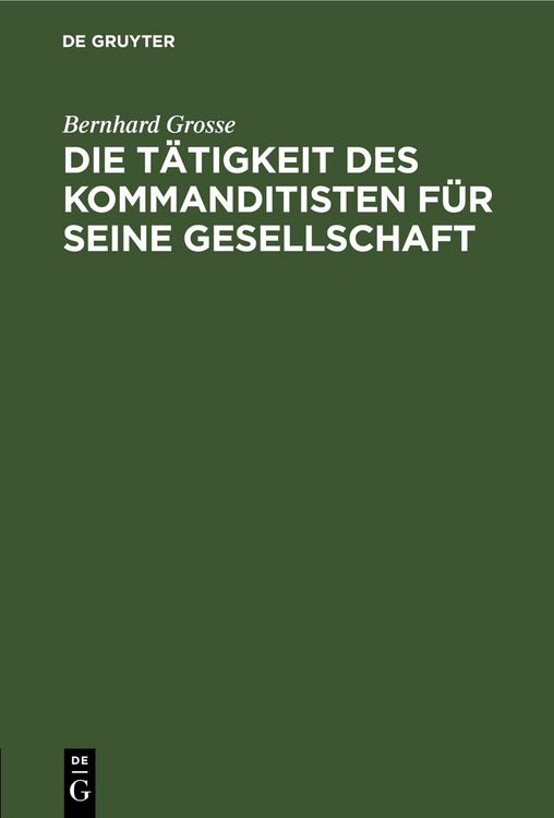 Produktbild: Die T&auml;tigkeit des Kommanditisten f&uuml;r seine Gesellschaft