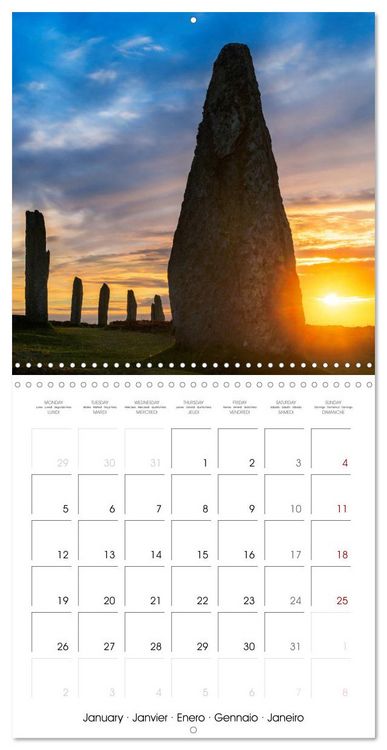 Produktbild: Prehistoric Sites of Northern Scotland (Wall Calendar 2026 12 &times; 12 Inch) CALVENDO 12 Month Wall Calendar