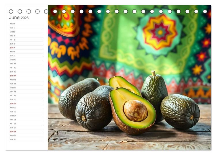 Produktbild: Superfood Dreams - AI art for gourmets (Desk Calendar 2026 DIN A5 landscape), CALVENDO 12 Month DeskCalendar
