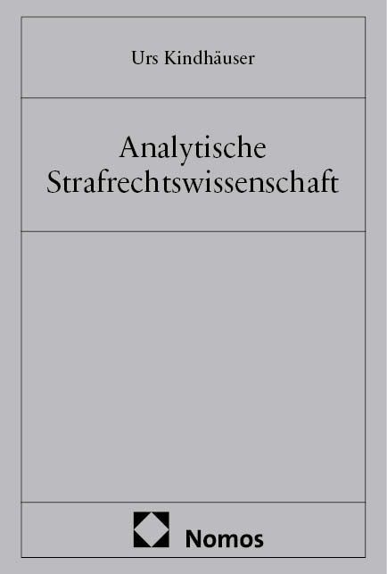 Produktbild: Analytische Strafrechtswissenschaft
