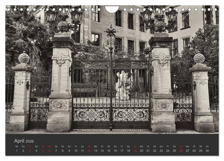 Produktbild: Dresden Schwarz Weiss 2026 (Wandkalender 2026 DIN A4 quer), CALVENDO Monatskalender