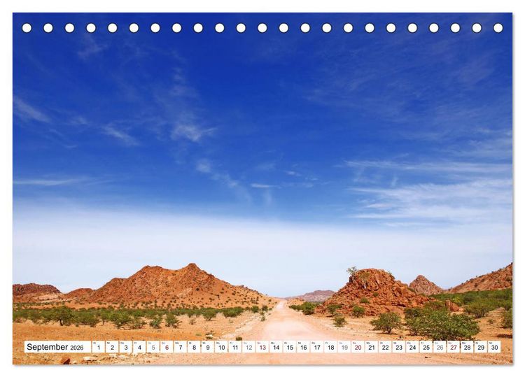 Produktbild: Namibia - Weite sp&uuml;ren (Tischkalender 2026 DIN A5 quer), CALVENDO Monatskalender
