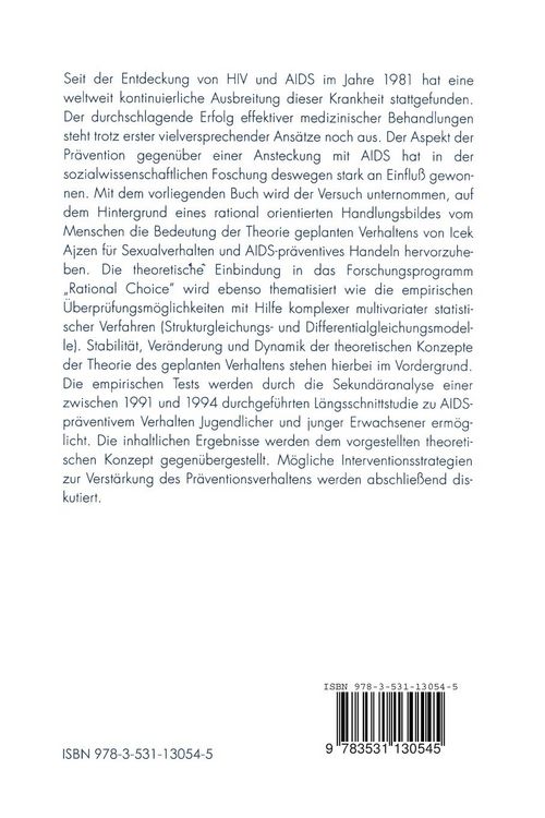 Produktbild: AIDS-Pr&auml;vention und Sexualverhalten